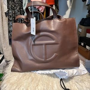 Brown medium telfar bag